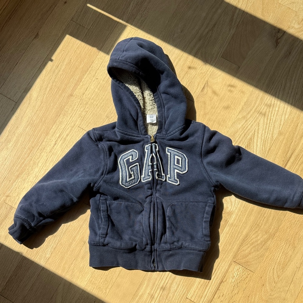 GAP Kids Navy Hoodie with Fleece Lining
